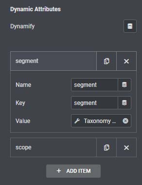 Dynamic Attributes example with Dynamify